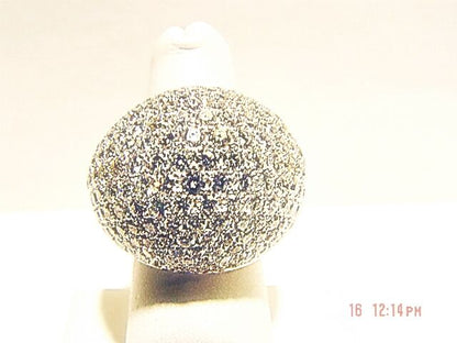 diamond round pave set band way set large diamond 18 k white gold round g vs1/2