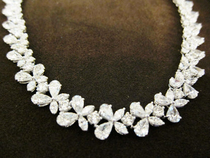 DIAMOND NECKLACE 38 ROUND 76 MARQUISE DIAMOND LARGE PEAR SHAPE DIAMOND NECKLACE