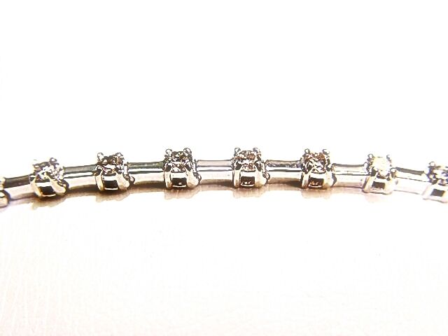 DIAMOND 24 ROUND BRILLIANT SH BAR SET BRACELET DIAMOND TENNIS BRACELET DIAMOND
