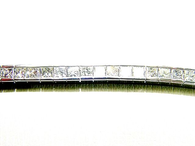 DIAMOND 62 PRINCESS SHAPE CHANNEL SET DIAMOND BRACELET
