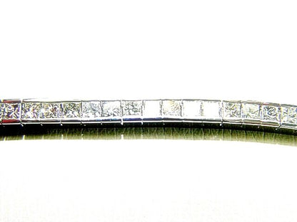 DIAMOND 62 PRINCESS SHAPE CHANNEL SET DIAMOND BRACELET