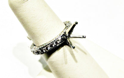 DIAMOND SETTING ROUND BRILLIANT ETERNITY FRONT SIDE BACK SET DIAMOND ENGAGEMENT