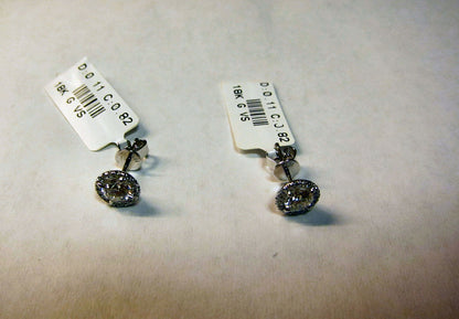 DIAMOND ROUND BRILLIANT SHAPE SET STUD HALO SET DIAMOND