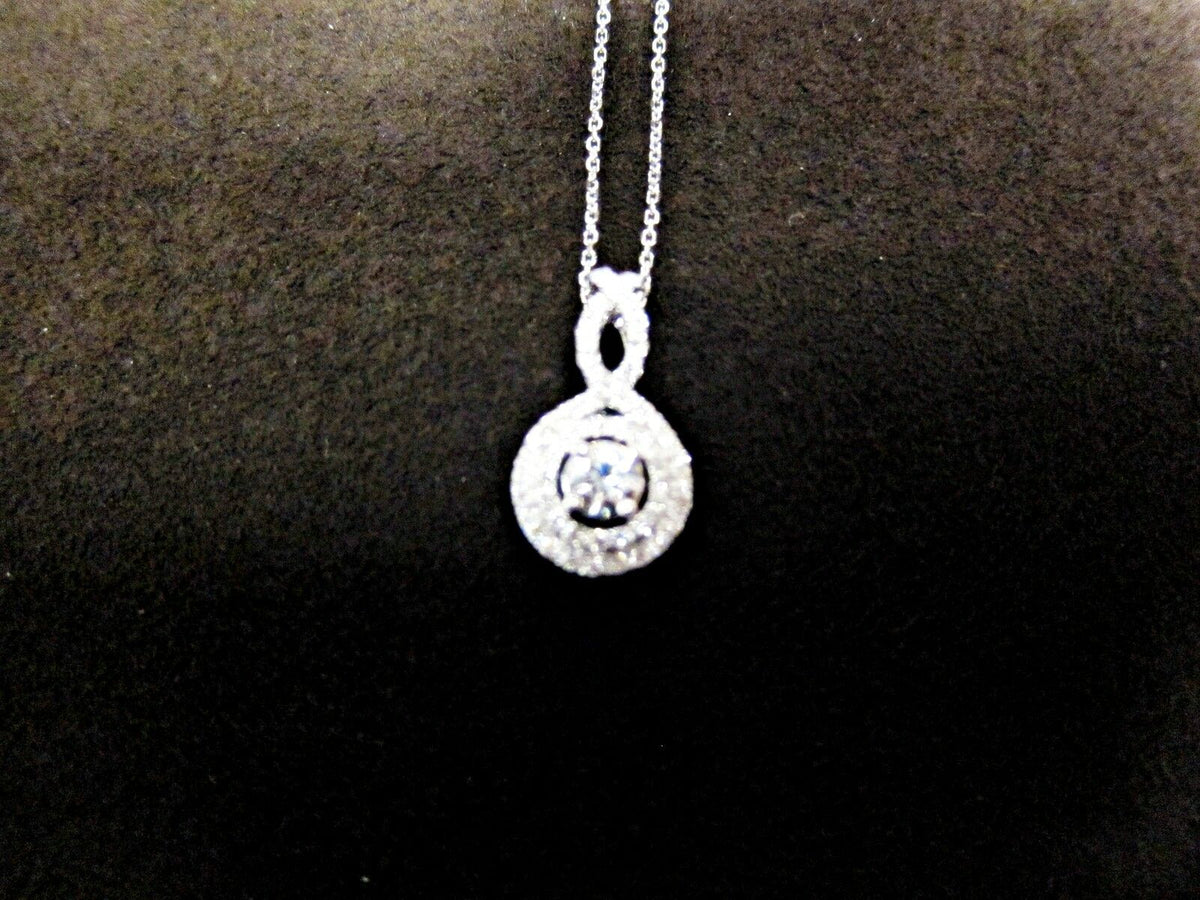 DIAMOND ROUND BRILLIANT CENTER .37 CT SET AROUND DIAMOND .72 CT INCLUDED 16 INCH