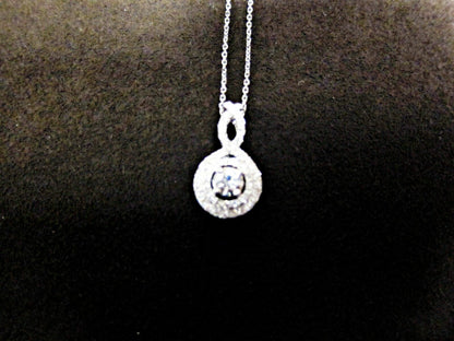 DIAMOND ROUND BRILLIANT CENTER .37 CT SET AROUND DIAMOND .72 CT INCLUDED 16 INCH