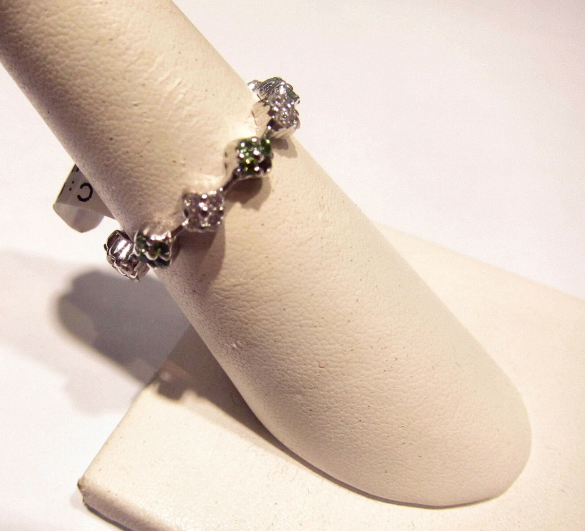 TSAVORITE DIAMOND ROUND SHAPE ETERNITY BAND DESIGNER S& R STYLISH TSAVORITE RING