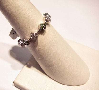 TSAVORITE DIAMOND ROUND SHAPE ETERNITY BAND DESIGNER S& R STYLISH TSAVORITE RING