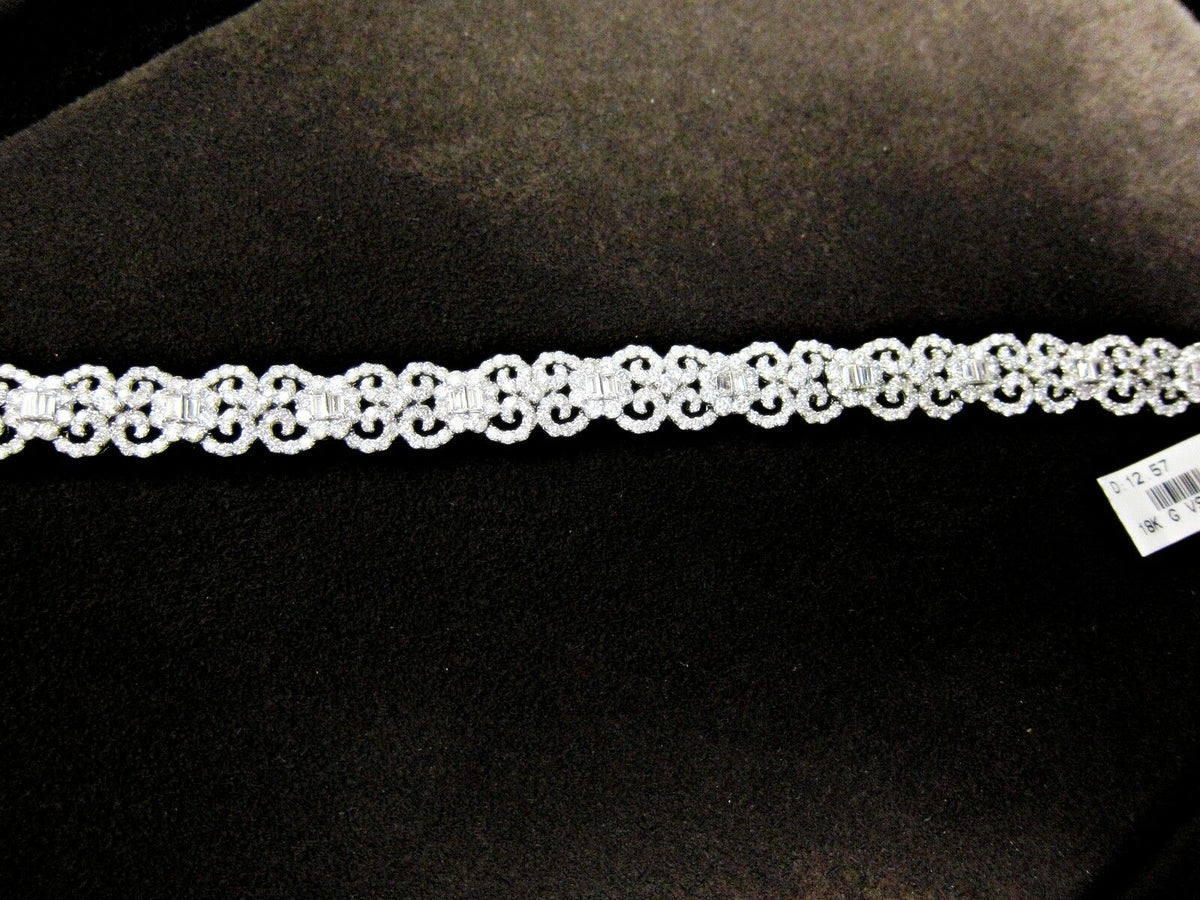 DIAMOND ROUND BRILLIANT SHAPE BAGUETTE SHAPE SET BRACELET