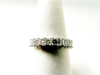 DIAMOND 11 PRINCESS SHAPE 4 PRONG SET BAND DIAMOND RING DIAMOND SET BAND RING