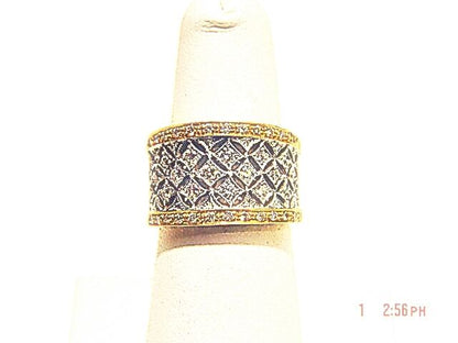.85 CT F COLOR VS CLARITY DIAMOND ROUND BRILLIANT 18 K TWO TONE 8.40 MM DOWN