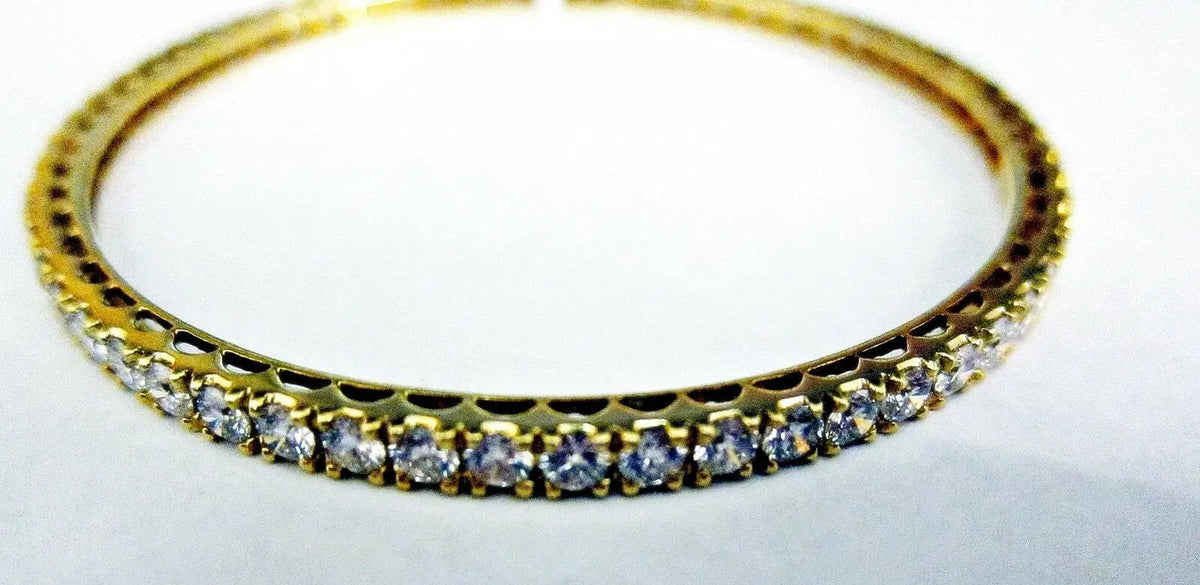 7.46 CT DIAMOND ETERNITY ALL AROUND BANGLE 3.80MM WIDTH X 3.50MM HEIGHT SLIP ON