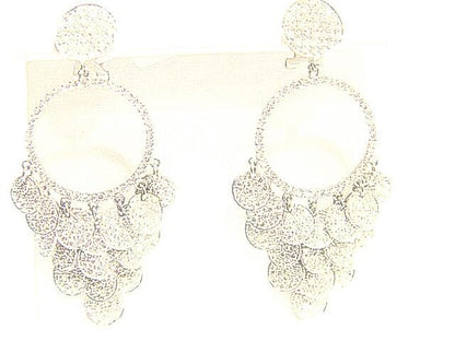DIAMOND EARRING ROUND BRILLIANT PAVE PRONG SET DANGLE 8.80 CT 18 K F VS1/2