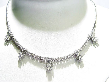 DIAMOND 40 ROUND BR 10 MARQUISE 5 PEAR 25 BAGUETTE SHAPE DIAMOND NECKLACE