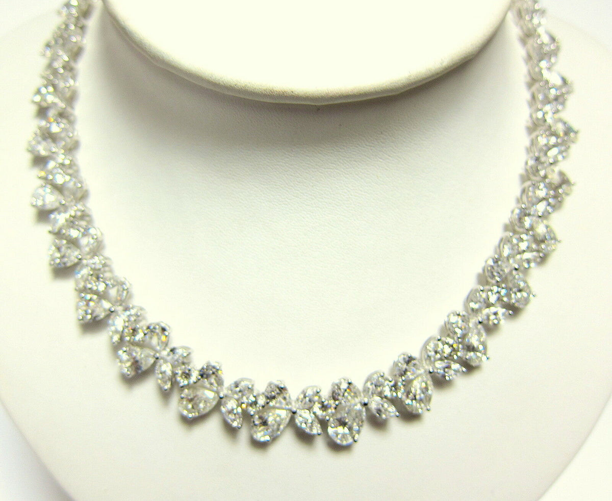 DIAMOND NECKLACE MULTI-SHAPE DIAMOND SET PRETTY DIAMOND NECKLACE SET DIAMOND