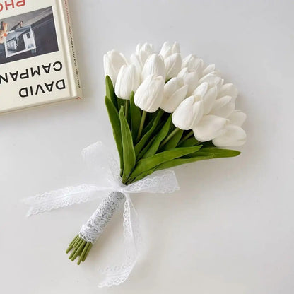 2024 Wedding Bouquets Handmade Bridal Flower Wedding Party Gifts Wedding Accessories Flowers Pears beaded with Ribbon