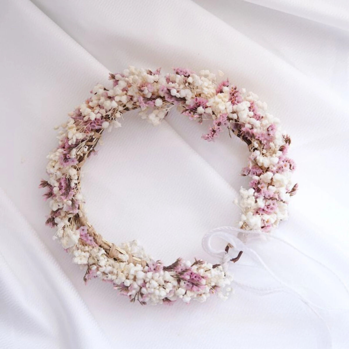 Preserved flower wreath, wall and door hanging decor, wearable bridal flower crown, Hawaiian lei, ideal for holiday gifts