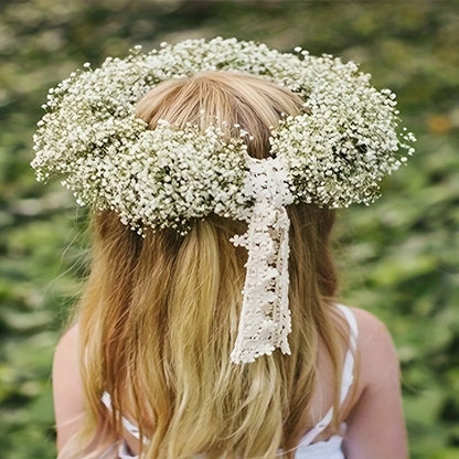 20pcs Realistic White Gypsophila Artificial Flowers - Elegant Faux Breath for Wedding Bouquets, DIY Home & Office Decor
