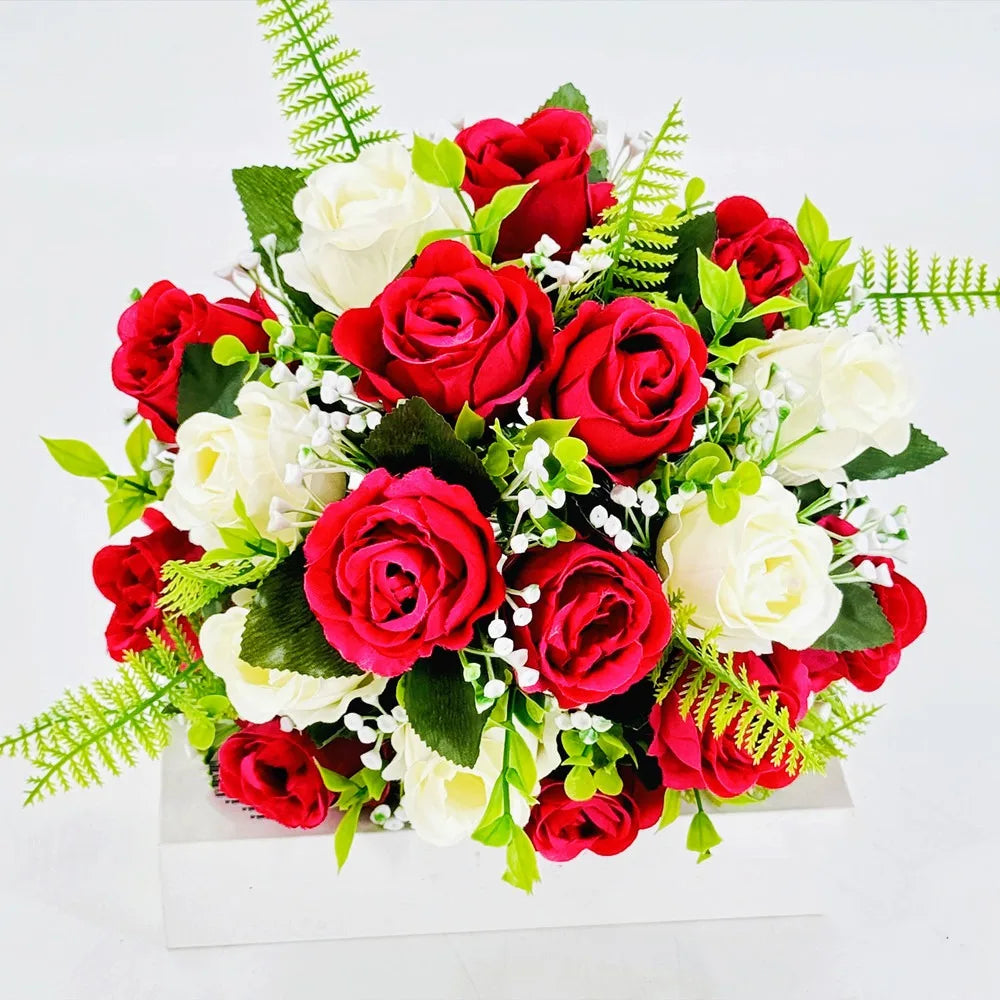 18 Heads Real Happy Lucky Flower 8 Colors Photography Photo Gift Valentine's Day Flowers Mini Natural Simulated Rose