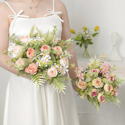 30CM Peony Artificial Flowers Bouquet Silk Fake Flowers for Home Decor Wedding Decoration Party Table Vase Flower Arrangement