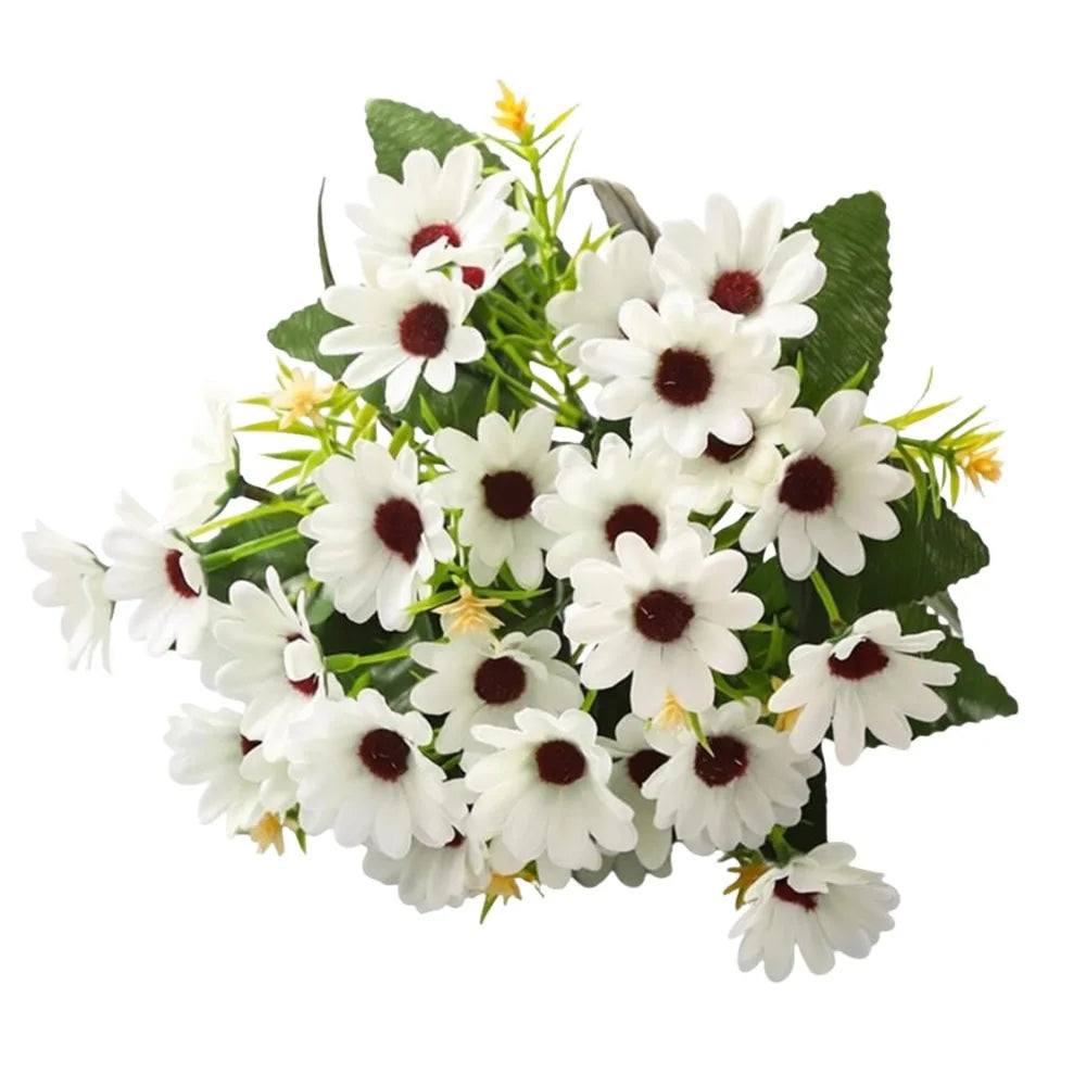 20 Heads Artificial Flowers Silk Floral Arrangement Daisies Bouquets DIY Flower Realistic Chamomile Bouquets Photography Props