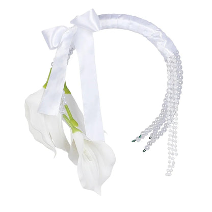 French Pearl Calla Lily Bridal Bouquet искусственные цветы для декора Bridesmaid Bouquets for Wedding Decoration Wedding Props