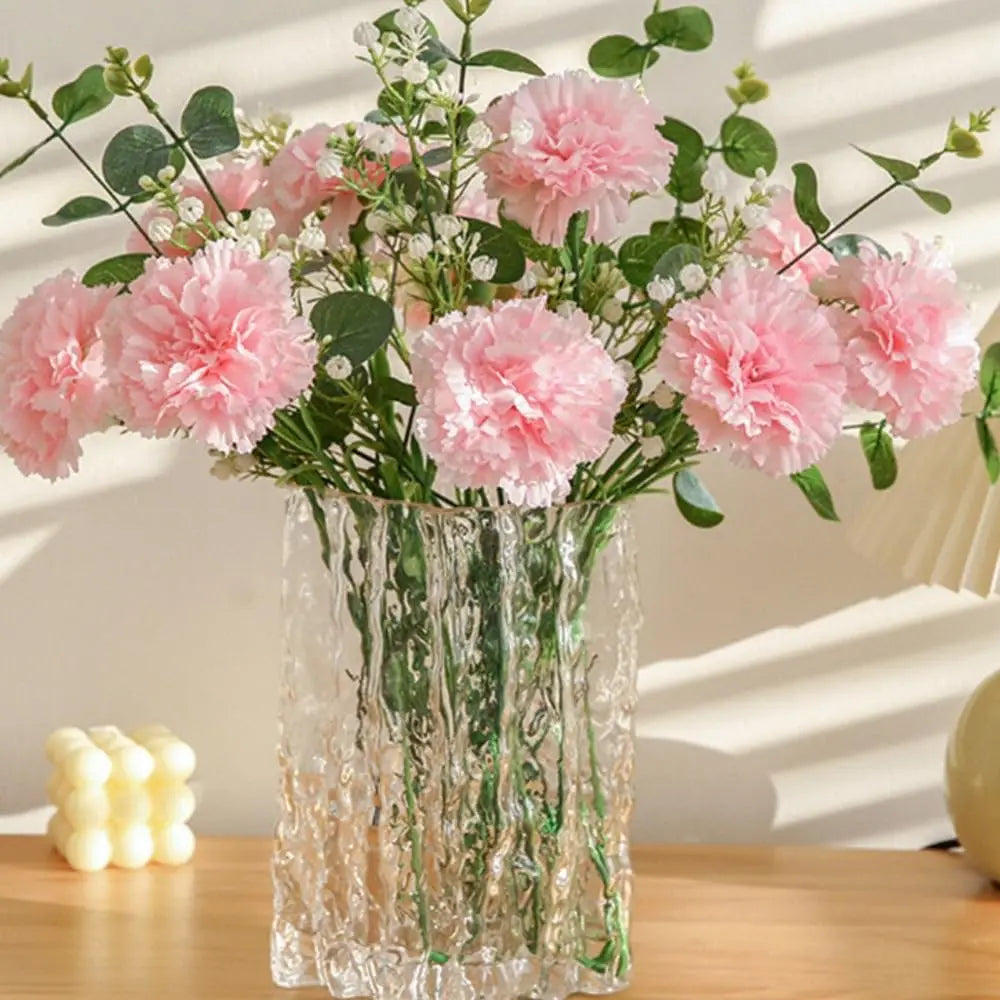 Artificial Carnations Pink Flowers 10pcs Silk Fake Flowers for Wedding Bouquets Floral Arrangements Mothers Day Gifts Home Decor