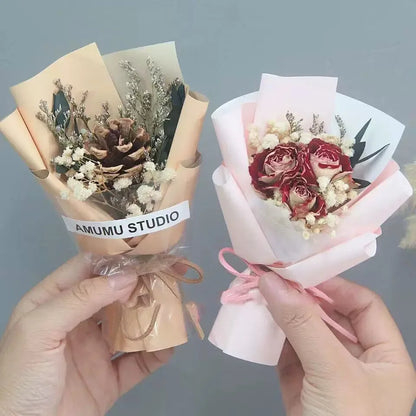 Preserved Baby's Breath Dried Flower Bouquet, Ins Popular Gypsophila, Birthday Gift for Best Friend Girlfriend, Home Decoration