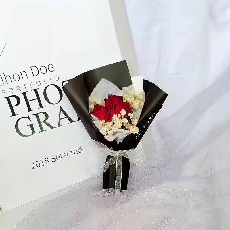 Preserved Baby's Breath Dried Flower Bouquet, Ins Popular Gypsophila, Birthday Gift for Best Friend Girlfriend, Home Decoration
