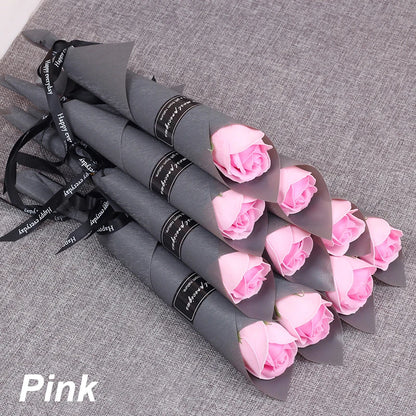 5/10/20 Pcs Red Rose Bouquet Artificial Flower Eternal Rose Valentine's Day Teacher's Day Mother's Day Gift Giving Bunch Flower