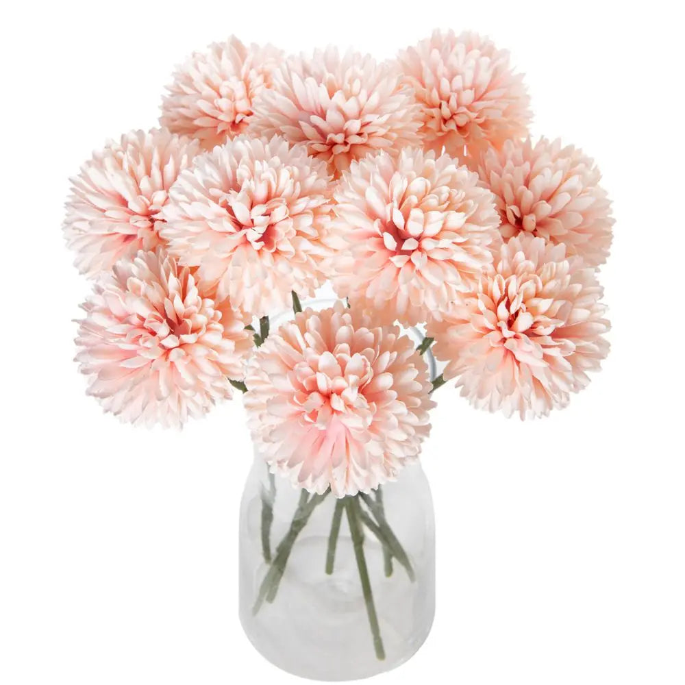 3/5PCS Artificial Flower Silk Dandelion Hydrangea Room Vase Wreaths Wedding Bouquet Bridal Festival Party Yard Accessories Decor