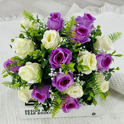 18 Heads Real Happy Lucky Flower 8 Colors Photography Photo Gift Valentine's Day Flowers Mini Natural Simulated Rose