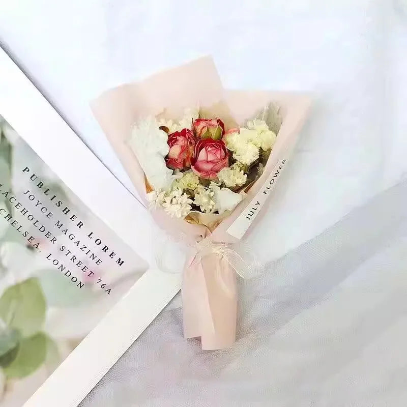 Preserved Baby's Breath Dried Flower Bouquet, Ins Popular Gypsophila, Birthday Gift for Best Friend Girlfriend, Home Decoration