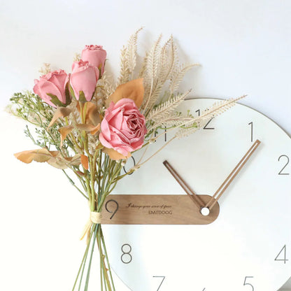 Imitation Flower Fake Dried Flower Scorched Rose Wedding Bride Holding Flower Bouquet Indoor Outdoor Home Desktop Decoration