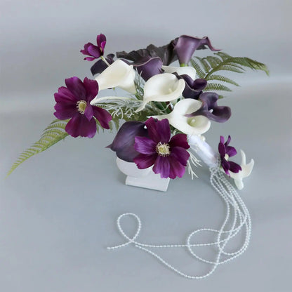 Artificial Calla Lily Flowers Wedding Bouquet Holding Flowers