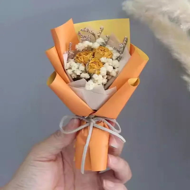 Preserved Baby's Breath Dried Flower Bouquet, Ins Popular Gypsophila, Birthday Gift for Best Friend Girlfriend, Home Decoration