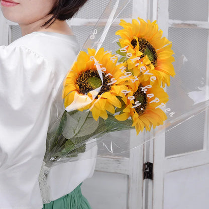 Artificial Flower Single Sunflower Fake Flower Net Red Photo Home Hotel Living Room Decoration Pastoral Style Sun Bouquet