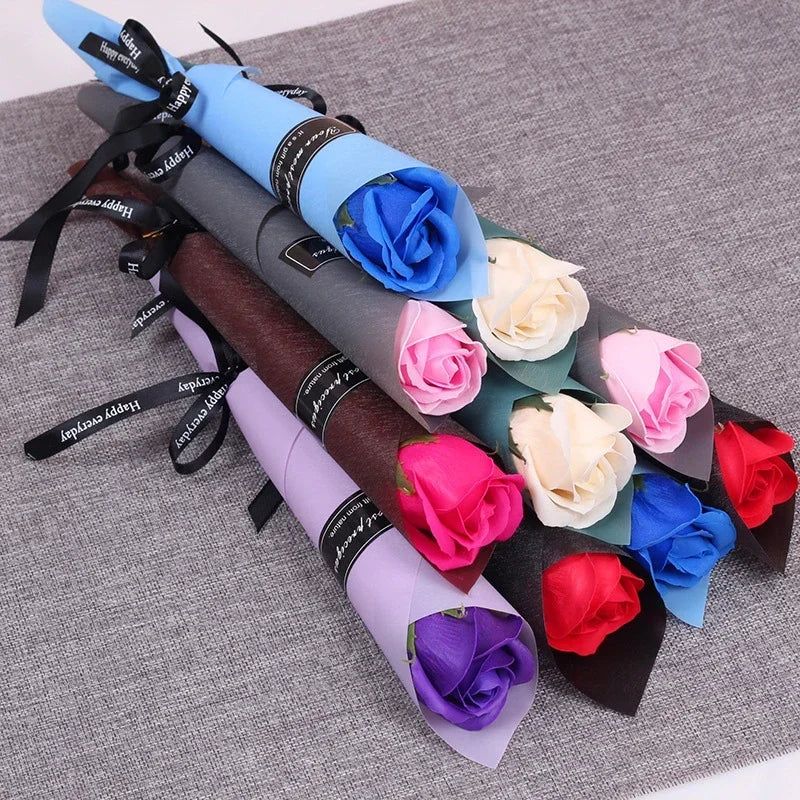 5/10/20 Pcs Red Rose Bouquet Artificial Flower Eternal Rose Valentine's Day Teacher's Day Mother's Day Gift Giving Bunch Flower