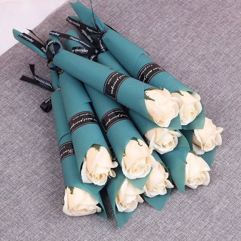 5/10/20 Pcs Red Rose Bouquet Artificial Flower Eternal Rose Valentine's Day Teacher's Day Mother's Day Gift Giving Bunch Flower