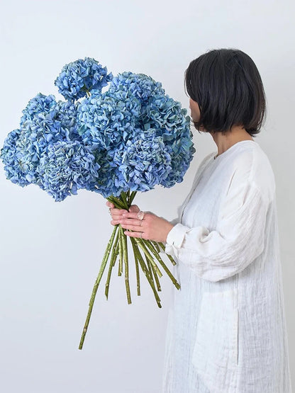 Natural Dried Flower Hydrangea Eternal Flower Bouquet Real Flower Arrangement Living Room Desktop Decoration Minimalist High-...