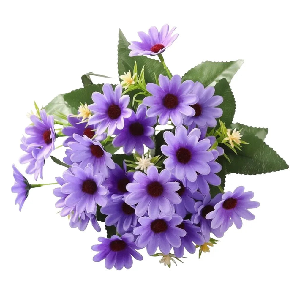 20 Heads Artificial Flowers Silk Floral Arrangement Daisies Bouquets DIY Flower Realistic Chamomile Bouquets Photography Props