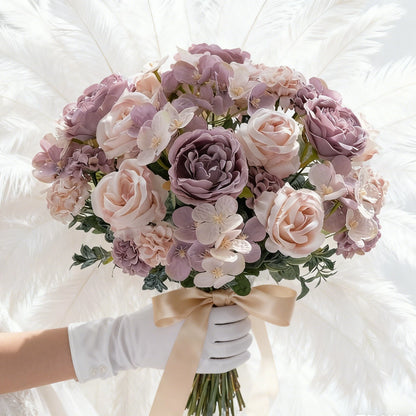 Artificial Flowers Silk Roses Peony Brial Bouquets Hydrangea Carnation Mother's Day Wedding Room Home Decora Graduation Gifts