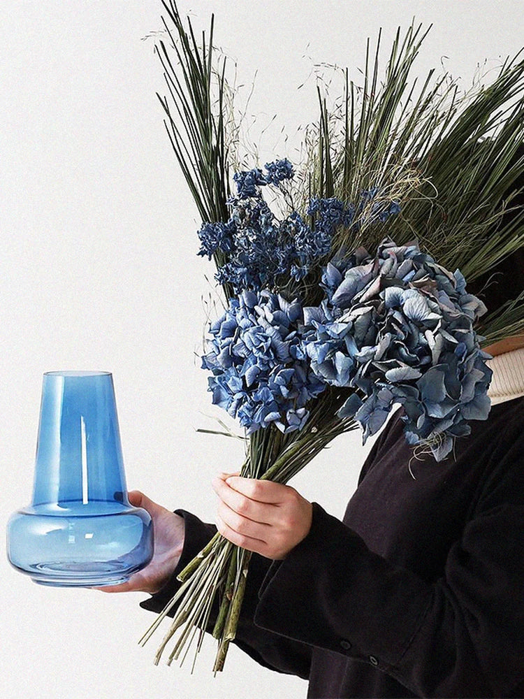 Natural Dried Flower Hydrangea Eternal Flower Bouquet Real Flower Arrangement Living Room Desktop Decoration Minimalist High-...