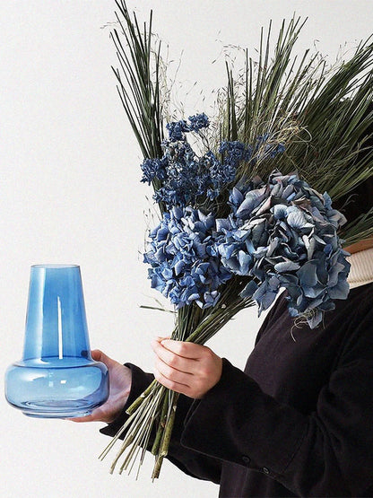 Natural Dried Flower Hydrangea Eternal Flower Bouquet Real Flower Arrangement Living Room Desktop Decoration Minimalist High-...