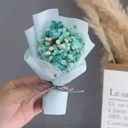 Preserved Baby's Breath Dried Flower Bouquet, Ins Popular Gypsophila, Birthday Gift for Best Friend Girlfriend, Home Decoration