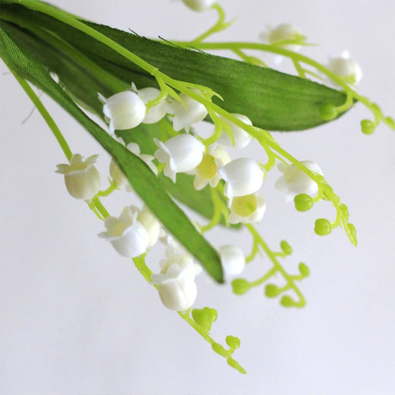 1/2/5bundles Ins Style 6-Pronged Simulation Bell Orchid Home Soft Decoration Artificial Flower Bell Flower Wedding Celebration