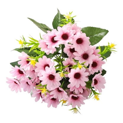 20 Heads Artificial Flowers Silk Floral Arrangement Daisies Bouquets DIY Flower Realistic Chamomile Bouquets Photography Props