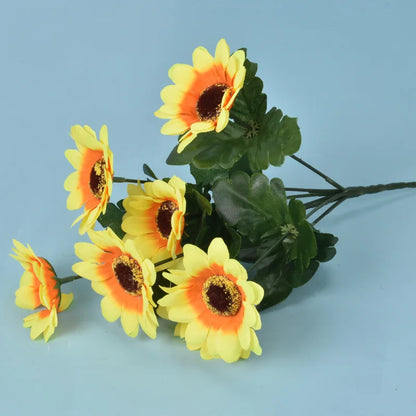 Artificial Flower Single Sunflower Fake Flower Net Red Photo Home Hotel Living Room Decoration Pastoral Style Sun Bouquet