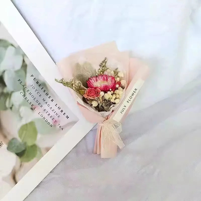 Preserved Baby's Breath Dried Flower Bouquet, Ins Popular Gypsophila, Birthday Gift for Best Friend Girlfriend, Home Decoration