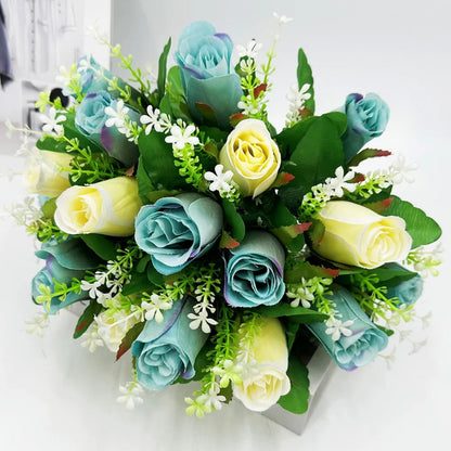 18 Heads Real Happy Lucky Flower 8 Colors Photography Photo Gift Valentine's Day Flowers Mini Natural Simulated Rose