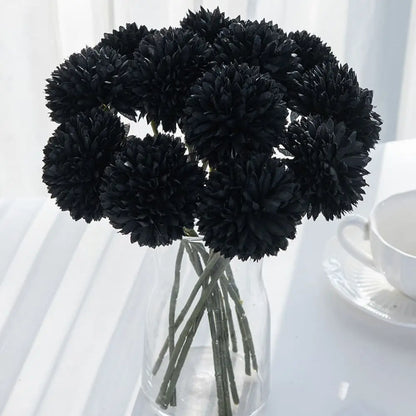 3/5PCS Artificial Flower Silk Dandelion Hydrangea Room Vase Wreaths Wedding Bouquet Bridal Festival Party Yard Accessories Decor